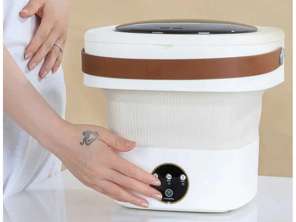 Mini nešiojama skalbimo mašina maža sulankstoma kelioninė skalbimo mašina drabužiams ir skalbiniams 11l