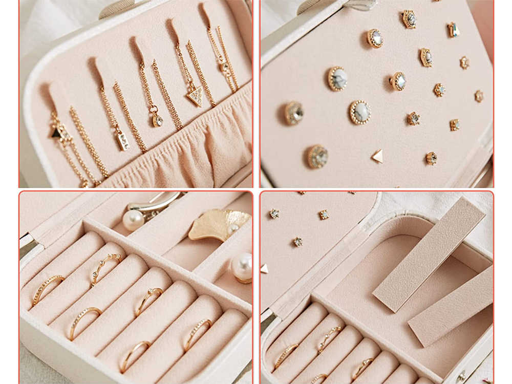 Skrynios organizatorius papuošalų dėžutė elegantiška erdvi dėžutė, Rožinė, Szín, Rózsaszín