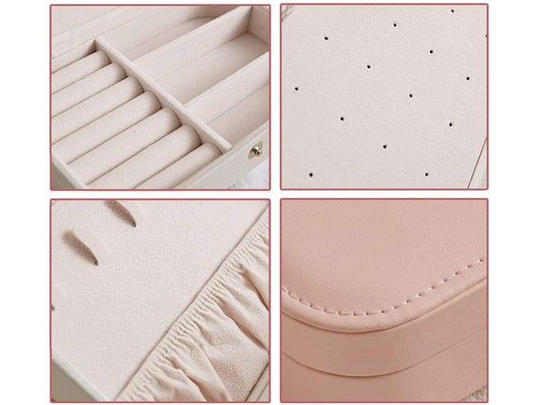 Skrynios organizatorius papuošalų dėžutė elegantiška erdvi dėžutė, Rožinė, Szín, Rózsaszín