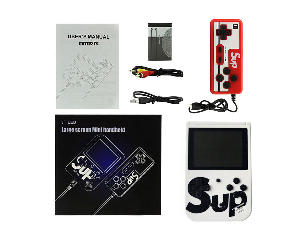 Retro mini nešiojamoji konsolė 400 žaidimų 3.0 tv žaidimų dėžutė žaidimai nuotolinio valdymo pultelis