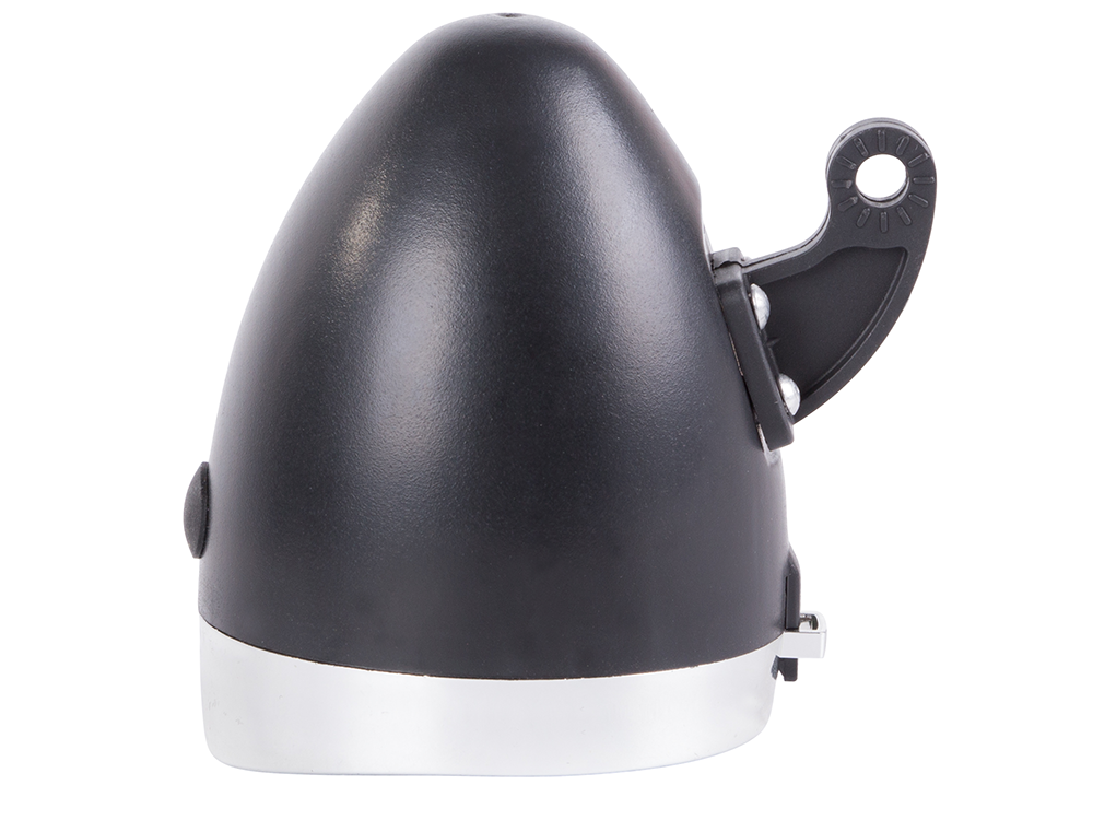 Priekinis dviračio žibintas 3 led baterijos retro chromas