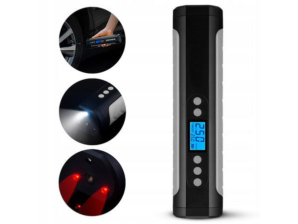 Akumuliatoriaus siurblys dviračio automobilio elektrinis kompresorius 10 barų lcd