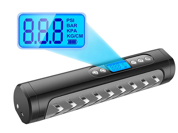 Akumuliatoriaus siurblys dviračio automobilio elektrinis kompresorius 10 barų lcd