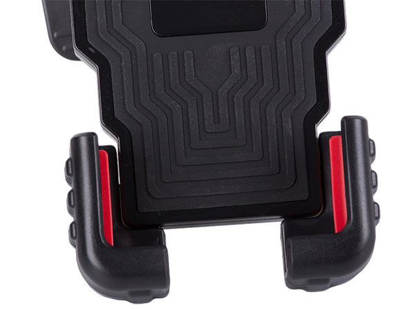 Nuo smūgių apsaugotas dviračio vairo telefono laikiklis