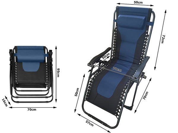 Sodo paplūdimio gultas sulankstomas pagalvėlė gravitacija sustiprinta minkšta, Mėlyna, Szín, Kék