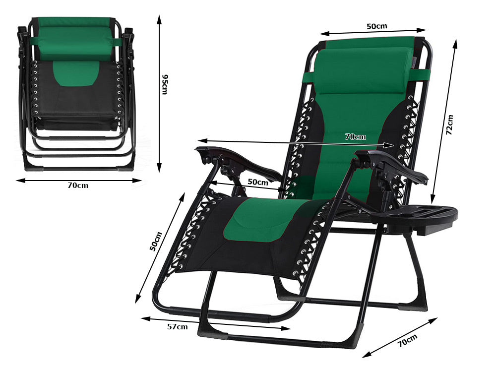Sodo paplūdimio gultas sulankstomas pagalvėlė gravitacija sustiprinta minkšta, Žalia, Szín, Zöld