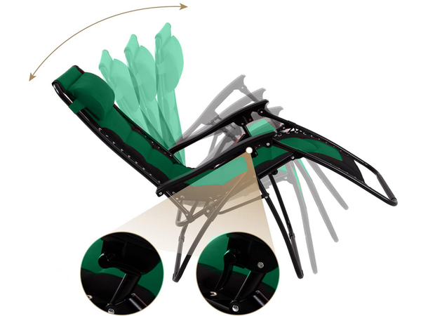 Sodo paplūdimio gultas sulankstomas pagalvėlė gravitacija sustiprinta minkšta, Žalia, Szín, Zöld