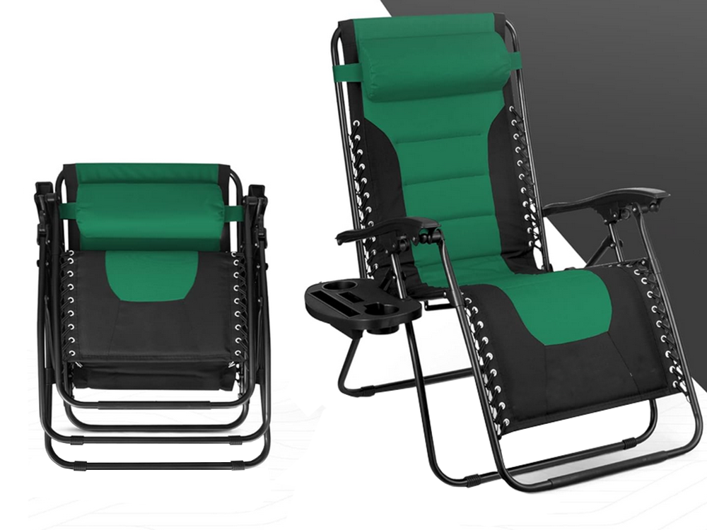 Sodo paplūdimio gultas sulankstomas pagalvėlė gravitacija sustiprinta minkšta, Žalia, Szín, Zöld