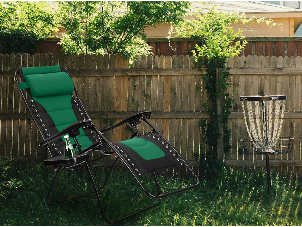 Sodo paplūdimio gultas sulankstomas pagalvėlė gravitacija sustiprinta minkšta, Žalia, Szín, Zöld