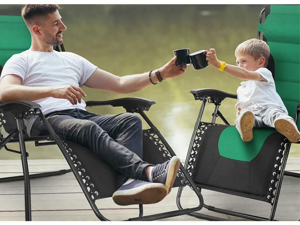 Sodo paplūdimio gultas sulankstomas pagalvėlė gravitacija sustiprinta minkšta, Žalia, Szín, Zöld