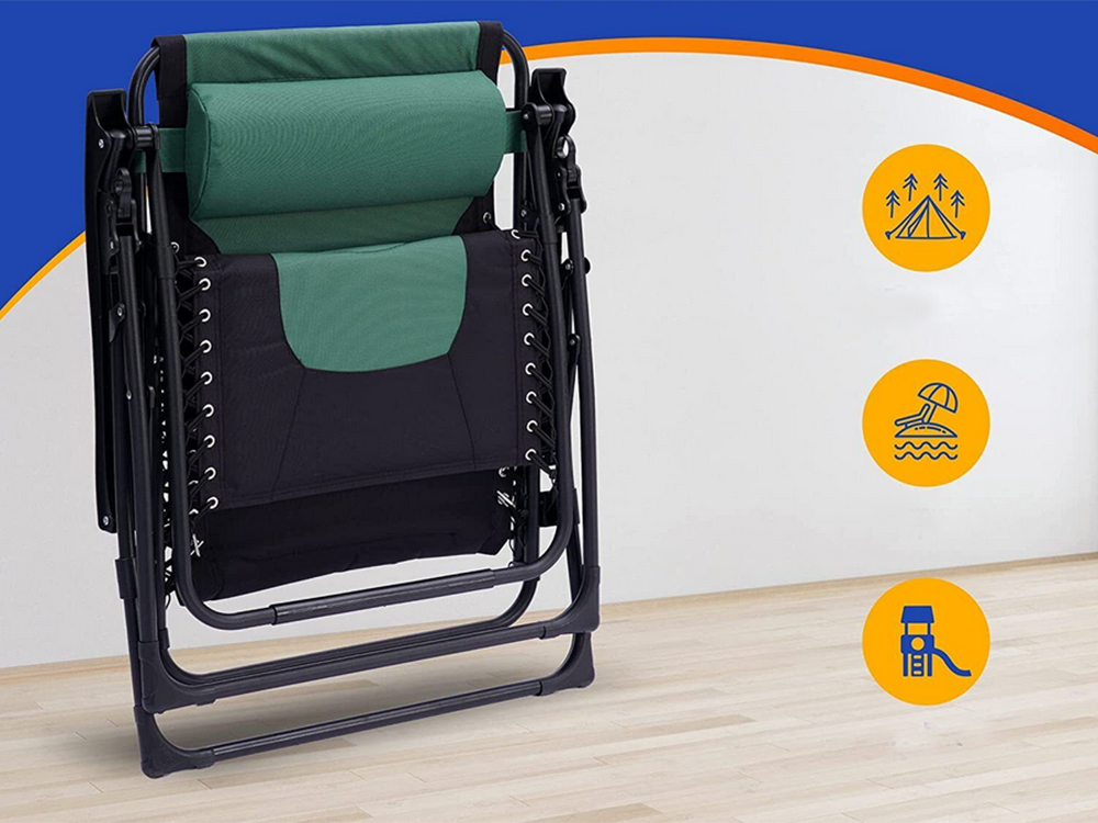 Sodo paplūdimio gultas sulankstomas pagalvėlė gravitacija sustiprinta minkšta, Žalia, Szín, Zöld