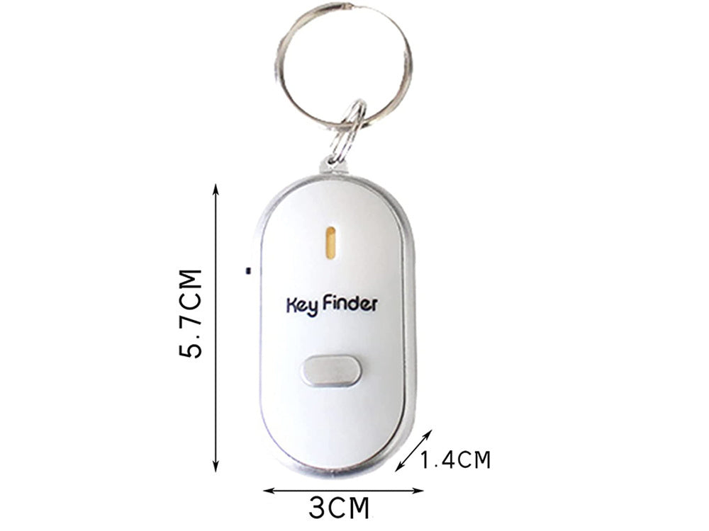 Švilpukas raktų pultelis su led šviesos iki raktų ieškiklis, Baltas, Szín, Fehér