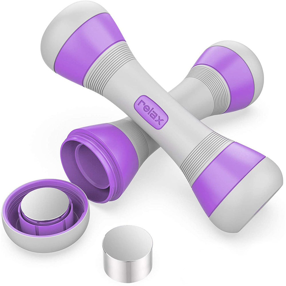 Fitneso hanteliai reguliuojami 2 x 2 kg 2 vienetų reguliuojamo svorio rinkinys, Violetinė, Szín, Lila