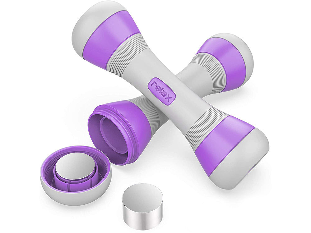 Fitneso hanteliai reguliuojami 2 x 2 kg 2 vienetų reguliuojamo svorio rinkinys, Violetinė, Szín, Lila