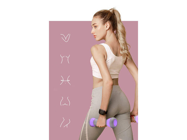 Fitneso hanteliai reguliuojami 2 x 2 kg 2 vienetų reguliuojamo svorio rinkinys, Violetinė, Szín, Lila