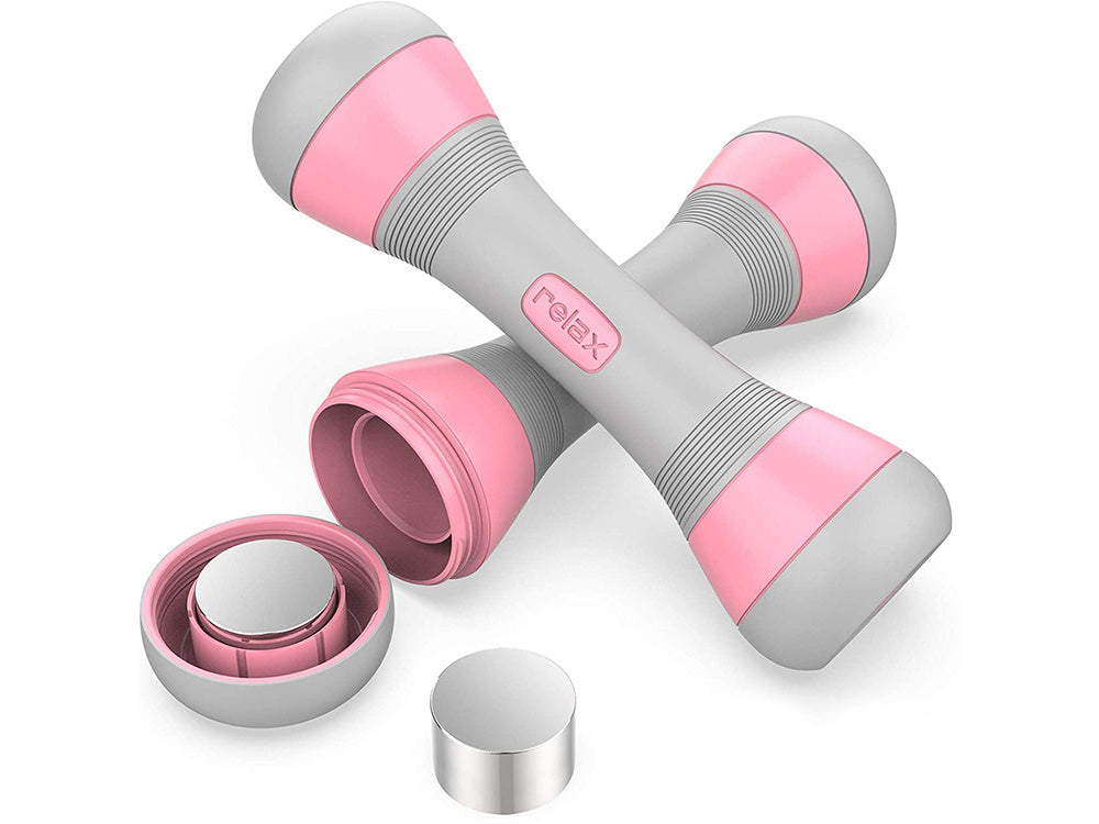 Fitneso hanteliai reguliuojami 2 x 2 kg 2 vienetų reguliuojamo svorio rinkinys, Rožinė, Szín, Rózsaszín