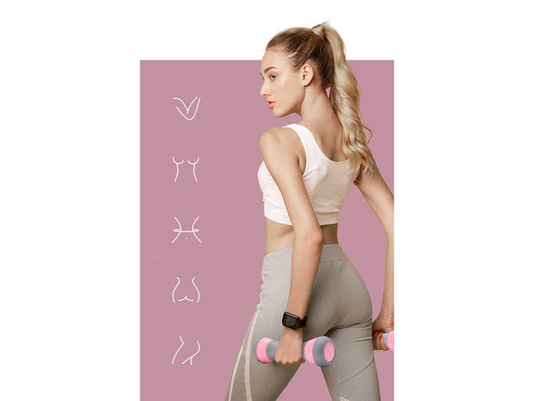 Fitneso hanteliai reguliuojami 2 x 2 kg 2 vienetų reguliuojamo svorio rinkinys, Rožinė, Szín, Rózsaszín