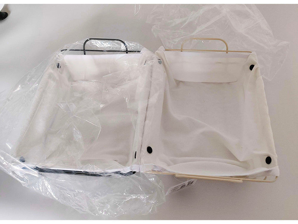 Palėpės metalinis vielos krepšelis virtuvėje vaisiams duonai su pamušalu