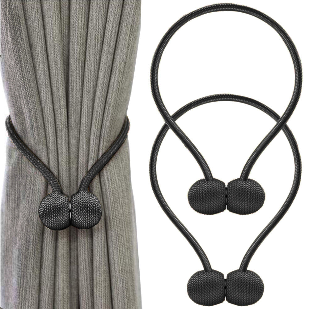 Dekoratyviniai užuolaidų spaustukai, turintys stiprų magnetą, Juoda, Szín, Fekete