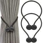 Dekoratyviniai užuolaidų spaustukai, turintys stiprų magnetą, Juoda, Szín, Fekete