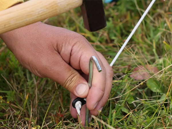 Tent piles anchor pigs steel 31cm 10vnt kabliukų ir kilpų smeigtukai