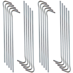 Palapinės smeigtukai holidays inkariniai smeigtukai plieniniai 18cm 20vnt kabliukų ir kilpų smeigtukai