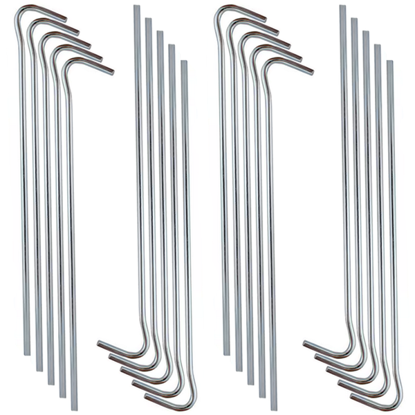 Palapinės smeigtukai holidays inkariniai smeigtukai plieniniai 18cm 20vnt kabliukų ir kilpų smeigtukai