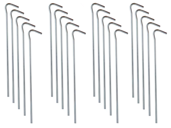 Palapinės smeigtukai holidays inkariniai smeigtukai plieniniai 18cm 20vnt kabliukų ir kilpų smeigtukai