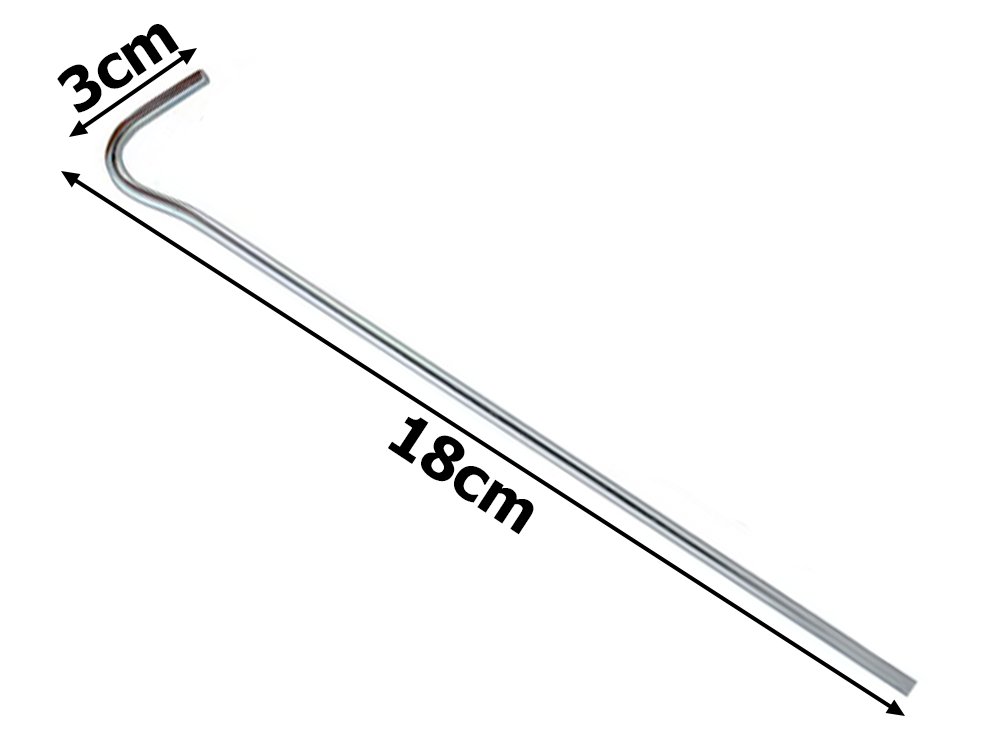 Palapinės smeigtukai holidays inkariniai smeigtukai plieniniai 18cm 20vnt kabliukų ir kilpų smeigtukai