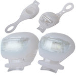 Dviračių žibintas 2 led priekinis žibintas 2 vnt silikono atsparus vandeniui, Baltas, Szín, Fehér