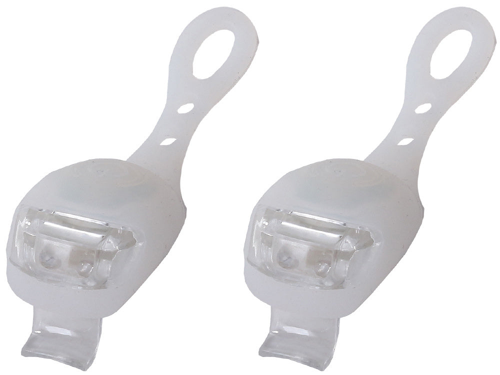 Dviračių žibintas 2 led priekinis žibintas 2 vnt silikono atsparus vandeniui, Baltas, Szín, Fehér