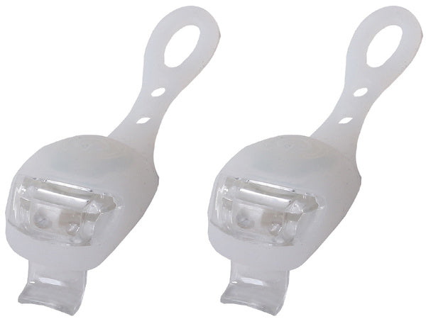 Dviračių žibintas 2 led priekinis žibintas 2 vnt silikono atsparus vandeniui, Baltas, Szín, Fehér