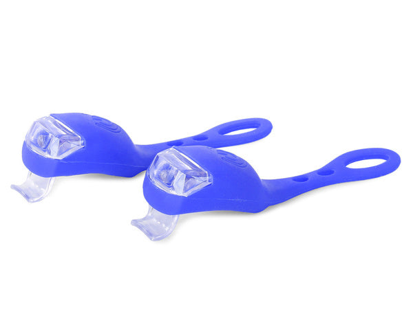 Dviračių žibintas 2 led priekinis žibintas 2 vnt silikono atsparus vandeniui, Mėlyna, Szín, Kék