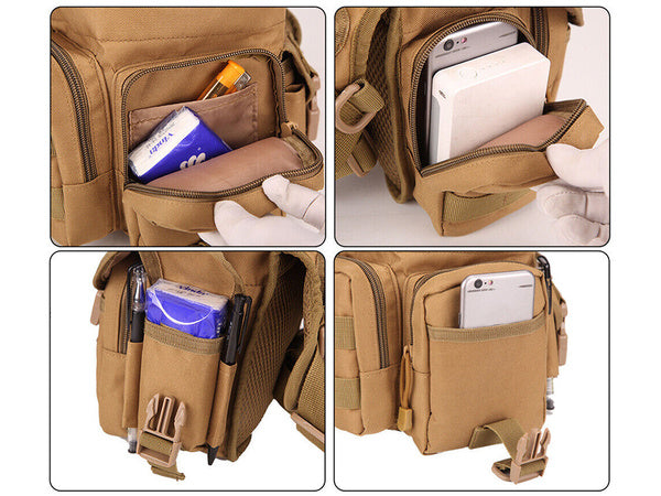 Klubo kišenė kojos krepšys karinis taktinis talpus karinis inkstas, Ruda, Szín, Barna