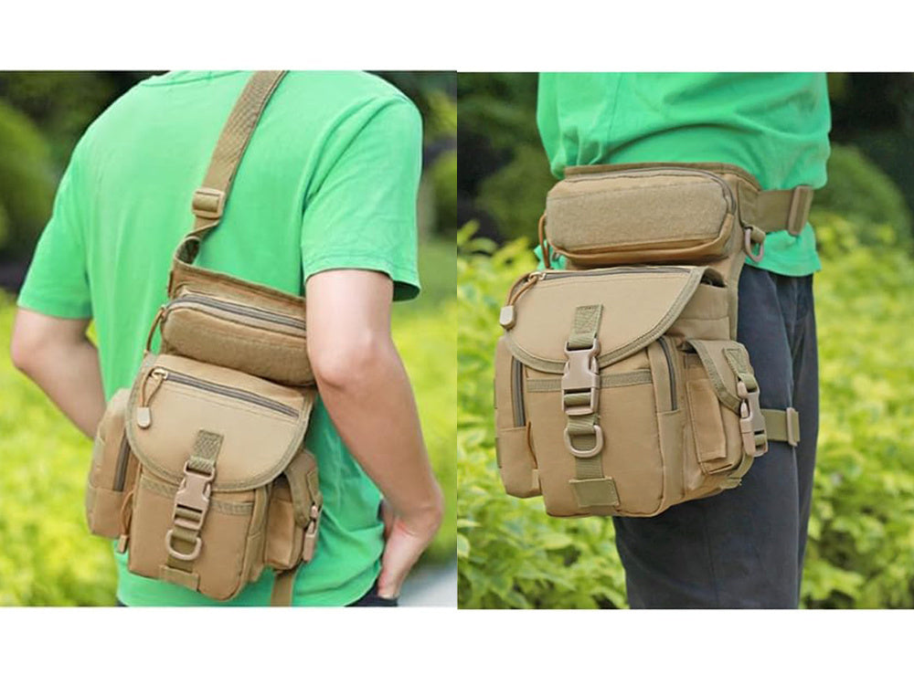 Klubo kišenė kojos krepšys karinis taktinis talpus karinis inkstas, Ruda, Szín, Barna