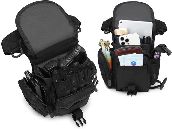 Klubo kišenė kojos krepšys karinis taktinis talpus karinis inkstas, Juoda, Szín, Fekete