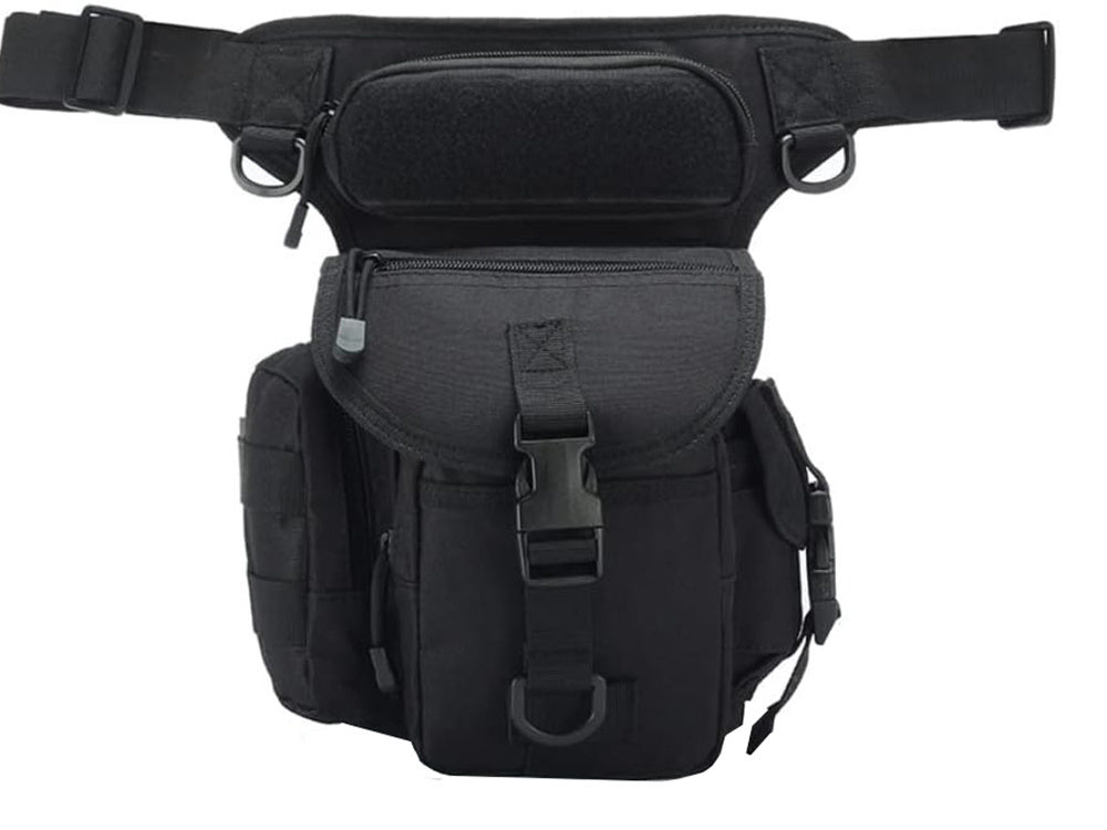 Klubo kišenė kojos krepšys karinis taktinis talpus karinis inkstas, Juoda, Szín, Fekete