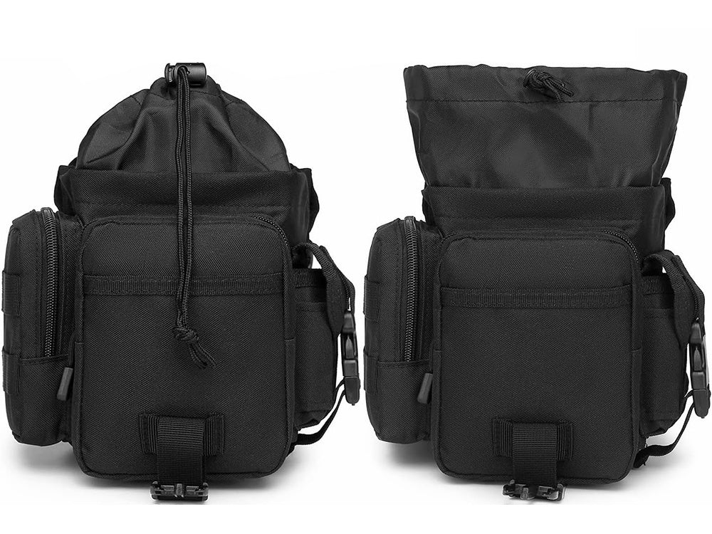 Klubo kišenė kojos krepšys karinis taktinis talpus karinis inkstas, Juoda, Szín, Fekete