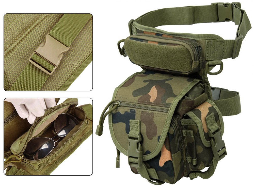 Klubo kišenė kojos krepšys karinis taktinis talpus karinis inkstas, Moro, Szín, Moro