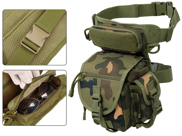 Klubo kišenė kojos krepšys karinis taktinis talpus karinis inkstas, Moro, Szín, Moro