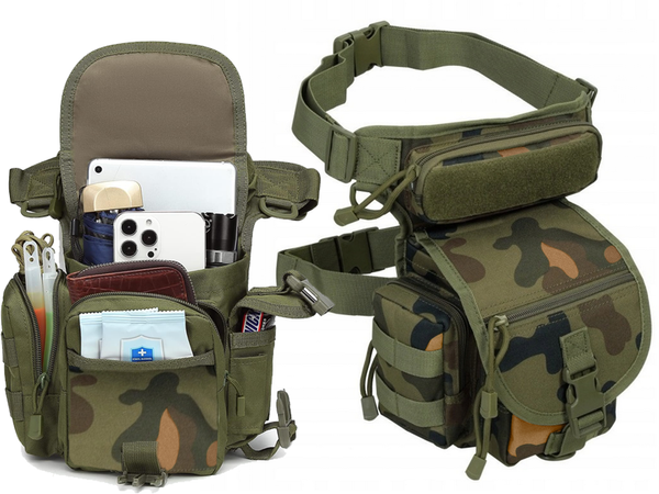Klubo kišenė kojos krepšys karinis taktinis talpus karinis inkstas, Moro, Szín, Moro