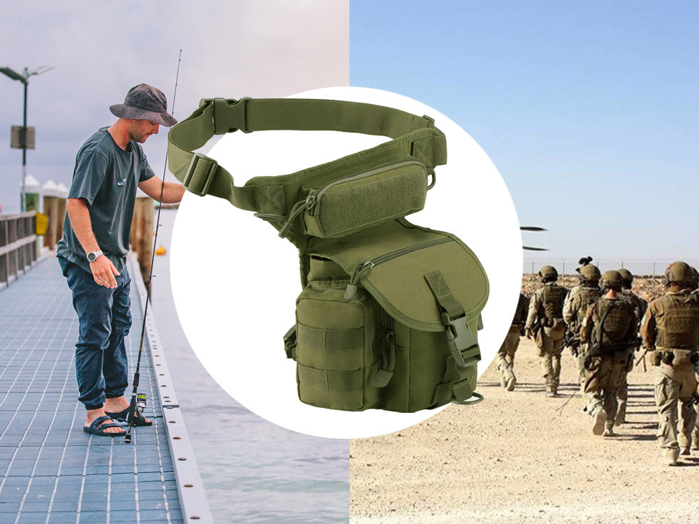 Klubo kišenė kojos krepšys karinis taktinis talpus karinis inkstas, Žalia, Szín, Zöld