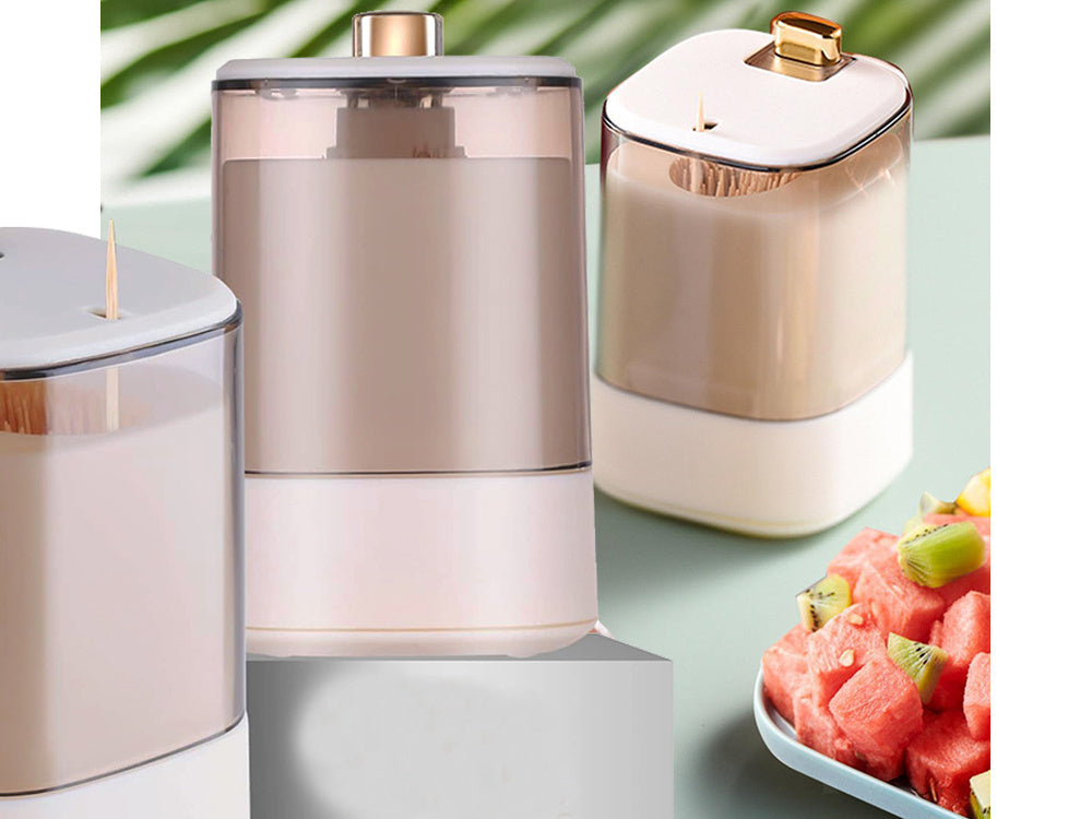 Dantų krapštukų laikiklis dantų krapštukų dozatorius automatinis dozatorius dėžutė, Baltas, Szín, Fehér