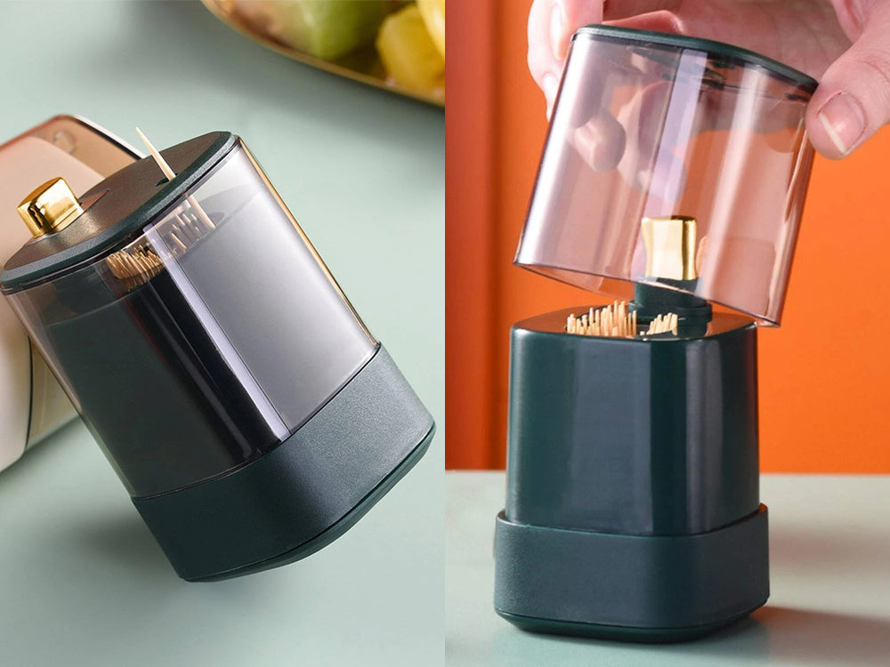 Dantų krapštukų laikiklis dantų krapštukų dozatorius automatinis dozatorius dėžutė, Žalia, Szín, Zöld