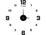 Sieninis laikrodis 3d lipdukas sieninis laikrodis xxl didelis 130 cm lipdukas tylus, Juoda, Szín, Fekete