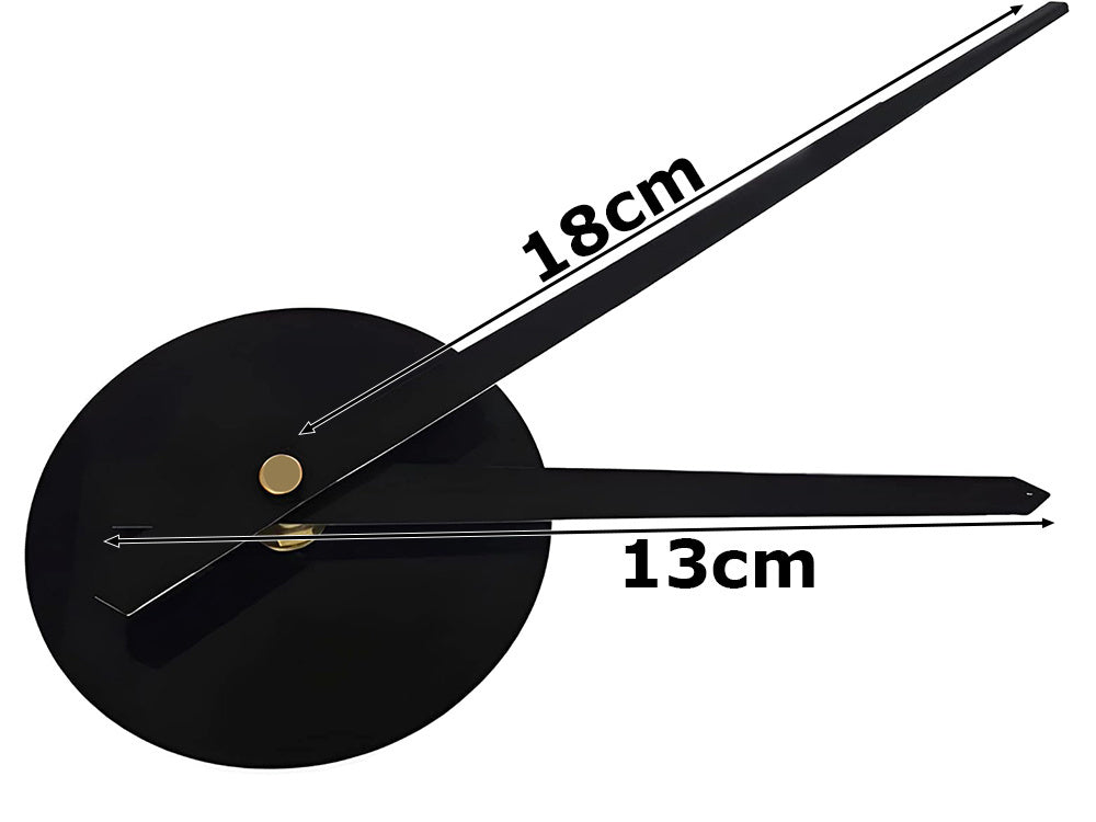 Sieninis laikrodis 3d lipdukas sieninis laikrodis xxl didelis 130 cm lipdukas tylus, Juoda, Szín, Fekete