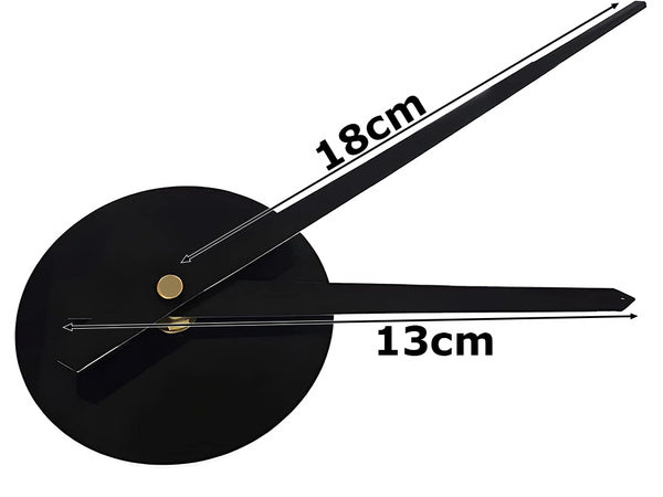 Sieninis laikrodis 3d lipdukas sieninis laikrodis xxl didelis 130 cm lipdukas tylus, Juoda, Szín, Fekete