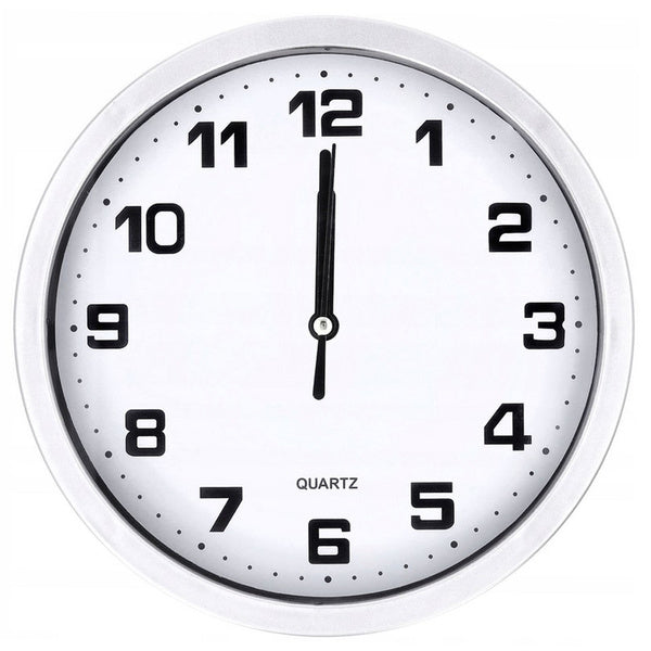 Sieninis laikrodis didelis neliečiamas tylus 20 cm apskrita sekundinė rodyklė