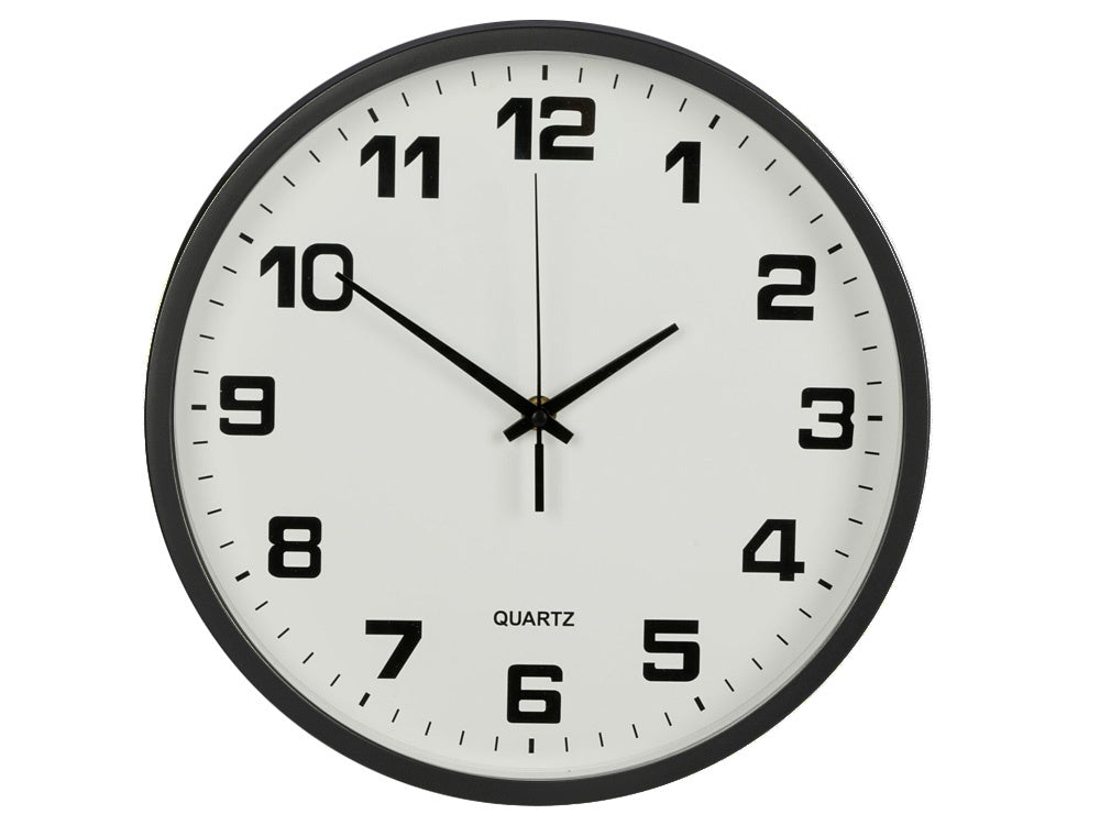 Sieninis laikrodis didelis neliečiamas tylus 25 cm apvalios sekundinės rodyklės