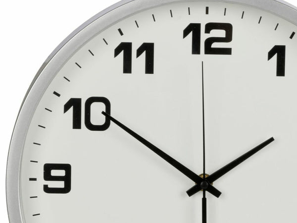 Sieninis laikrodis didelis neliečiamas tylus 25 cm apvalios sekundinės rodyklės